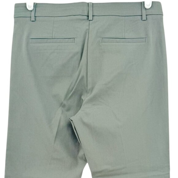 J. Jill Women's Wearever Collection Refined Woven Green Trousers Size 6 Mid Rise - Picture 4 of 10